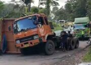 Insiden Truk Batubara di Sijunjung, Bak Terpisah dan Material Berserakan Ganggu Lalu Lintas