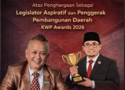 Macan Parlemen Sumbar Andre Rosiade Raih Penghargaan Legislator Aspiratif KWP Awards 2026, Boy London Ucapkan Selamat