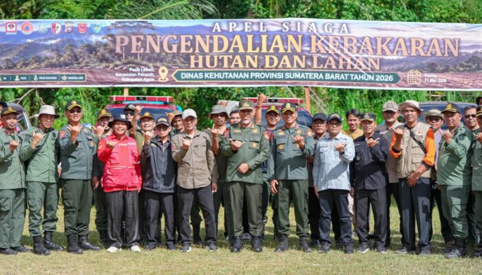 Mahyeldi Pimpin Apel Siaga Karhutla 2026 di Agam, Pencegahan Jadi Prioritas Utama