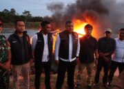 Ditreskrimsus Polda Sumbar Bersama Polres Sijunjung Tertibkan PETI di Sungai Batang Kuantan, Dua Ponton Dibakar